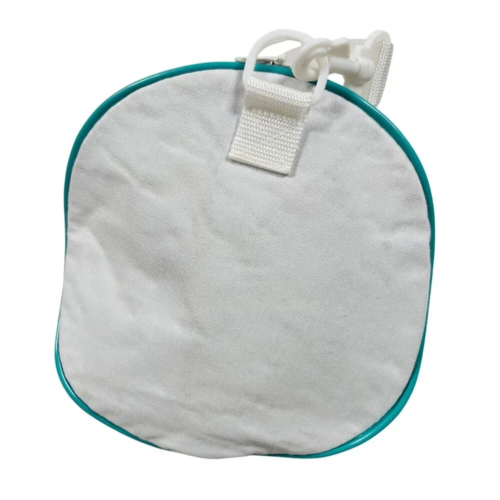 Vintage Hawaii World United Airlines Duffel Bag White With Teal Accents
